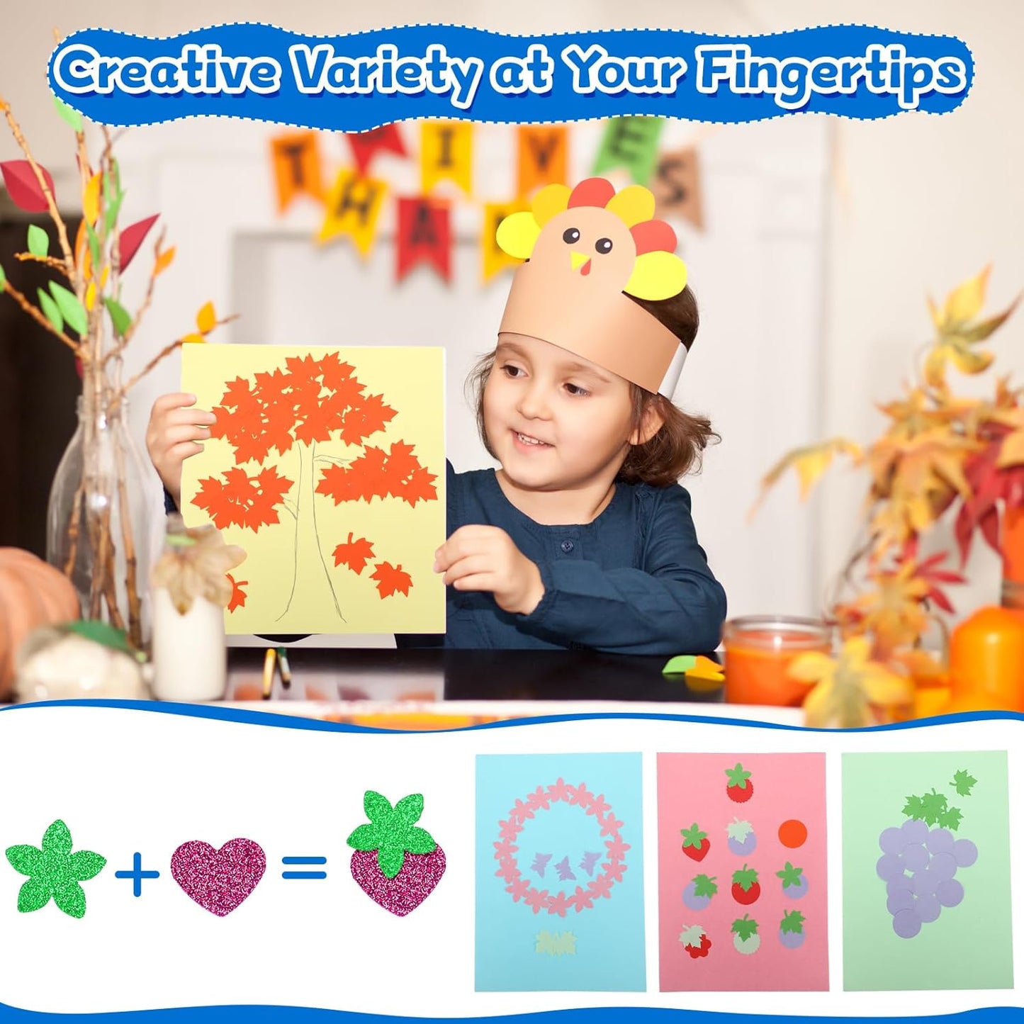 Harloon 10 Pcs Craft Hole Punch Shapes 1 Inch Paper Punch Hole Mix Shapes Cutters for Paper Crafting Scrapbooking Kids Teacher Office Supplies(Classic)