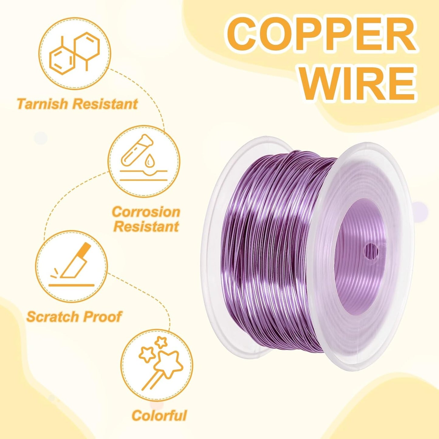 uxcell 18 Gauge / 1mm Anodized Aluminum Wire for Jewelry Craft Making, 102 Feet Bendable Flexible Wire for DIY Home Decor Gardening Sculpture, Light Purple