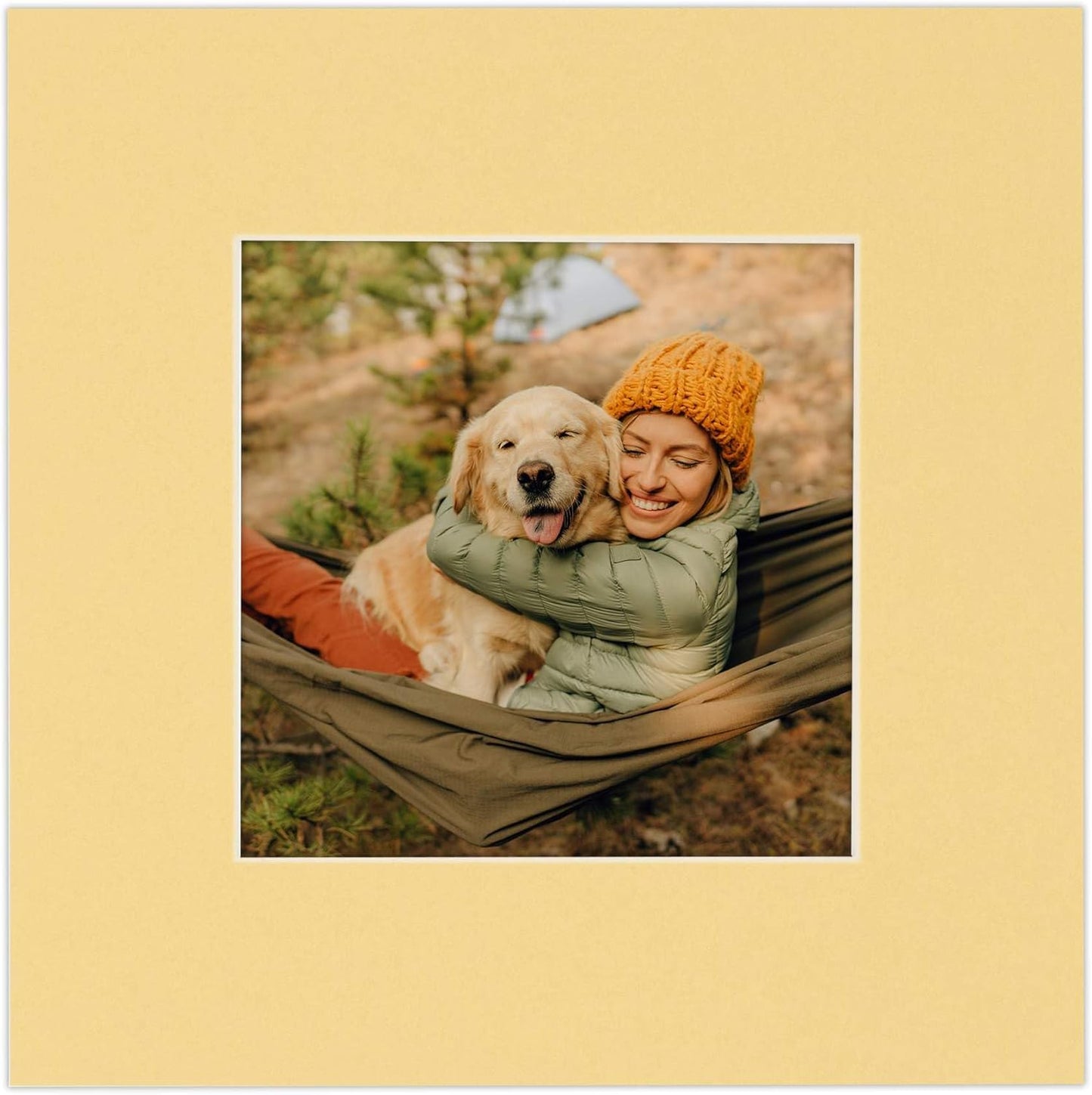 8x10 Mat Bevel Cut for 5.5x8.5 Photos - Acid Free Marzipan Beige Precut Matboard - For Pictures, Photos, Framing - 4-ply Thickness
