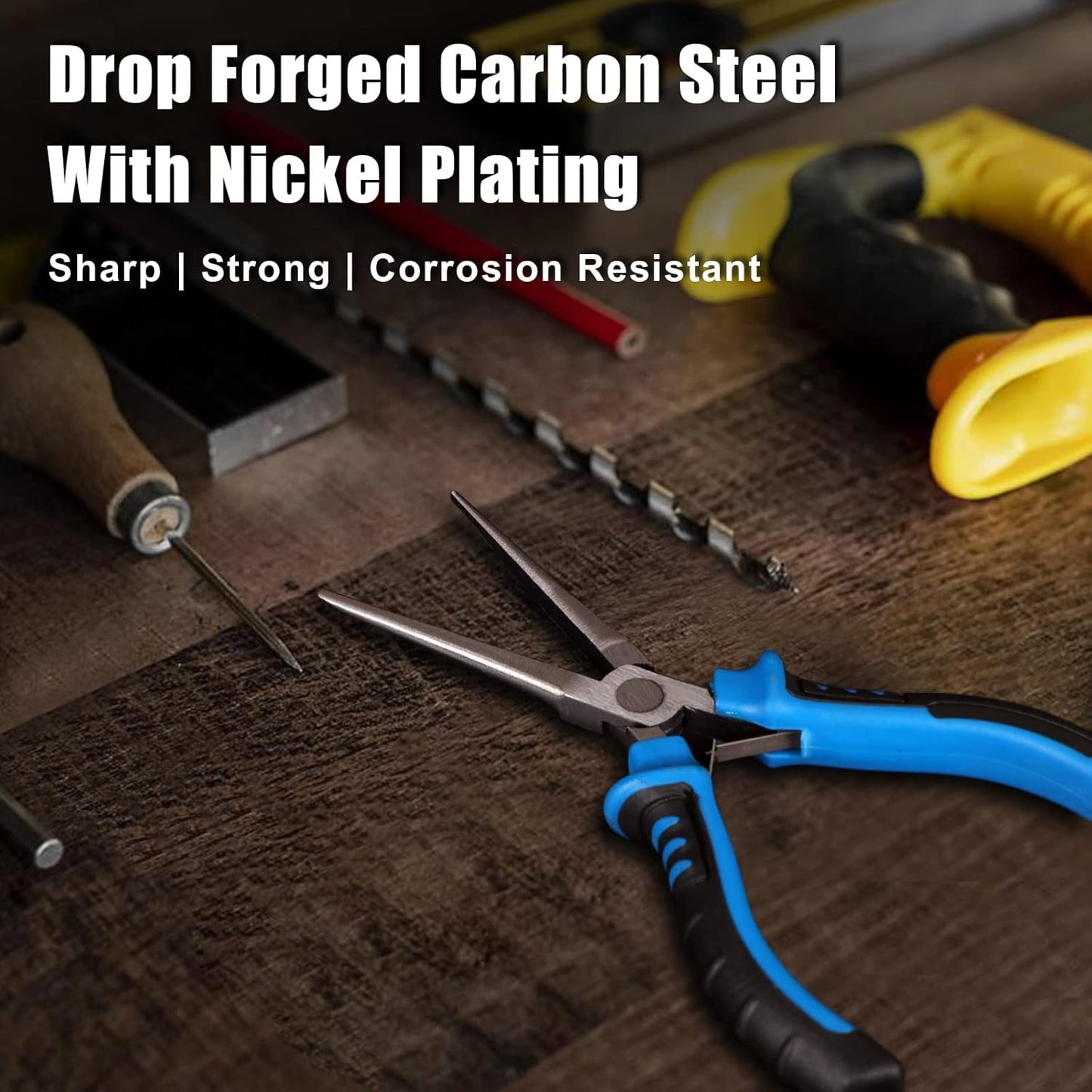 COMOWARE 6-Piece Mini Pliers Set, Multi-Function Precision Tools with Needle, Bent & Cutting Tips for Electronics, DIY & Crafting