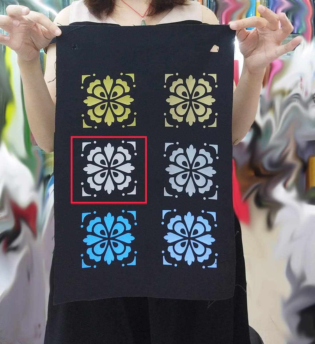 Guangyintong Heat Transfer Vinyl HTV Rolls, 12" x 8ft Iron on Gray Vinyl for T-Shirts, Glossy Surface, Easy to Cut & Weed, All Cutter Machines