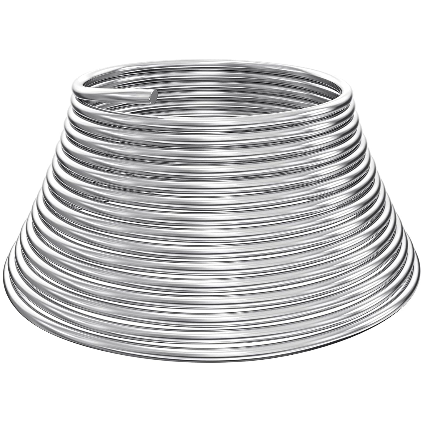 Zonon 100 ft 1/8 Inch Aluminum Armature Wire Metal Armature Bendable Aluminum Wire for Sculpting Dolls Floral Jewelry Making Weaving DIY Crafts, Silver