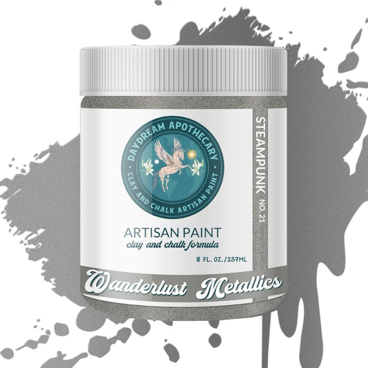 Daydream Apothecary Premium Chalk Style Paint for Furniture, Home Décor, Wood, DIY Interior Projects, Quick Dry, No Prep or Prime Needed, Matte Dark Grey - 8oz