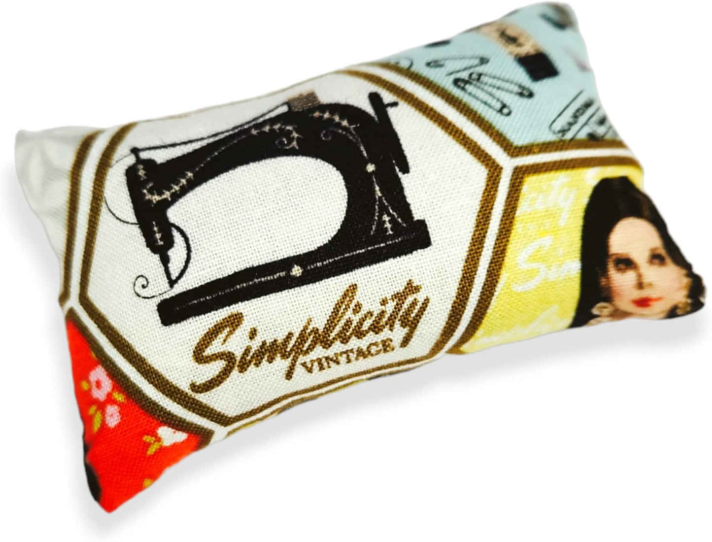 Emery Pincushion for Sewing - Filled with Abrasive Emery Sand - Handmade in USA (Retro Girl Sew Over It)