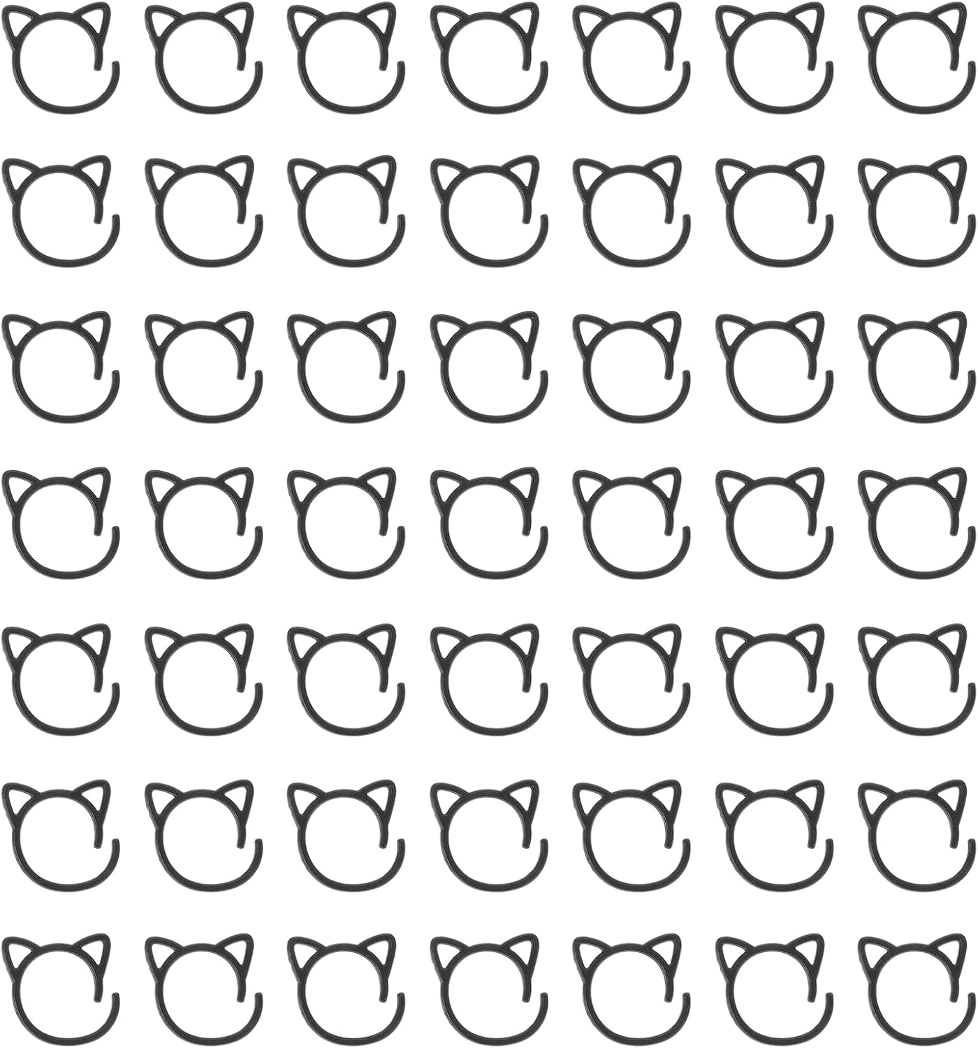 uxcell 50pcs Stitch Markers, Spiral Stitch Markers Crochet Needle Clip Counter Knit Ring Crochet Locking Sewing Accessories for DIY Handcraft Knitting and Crocheting, Black