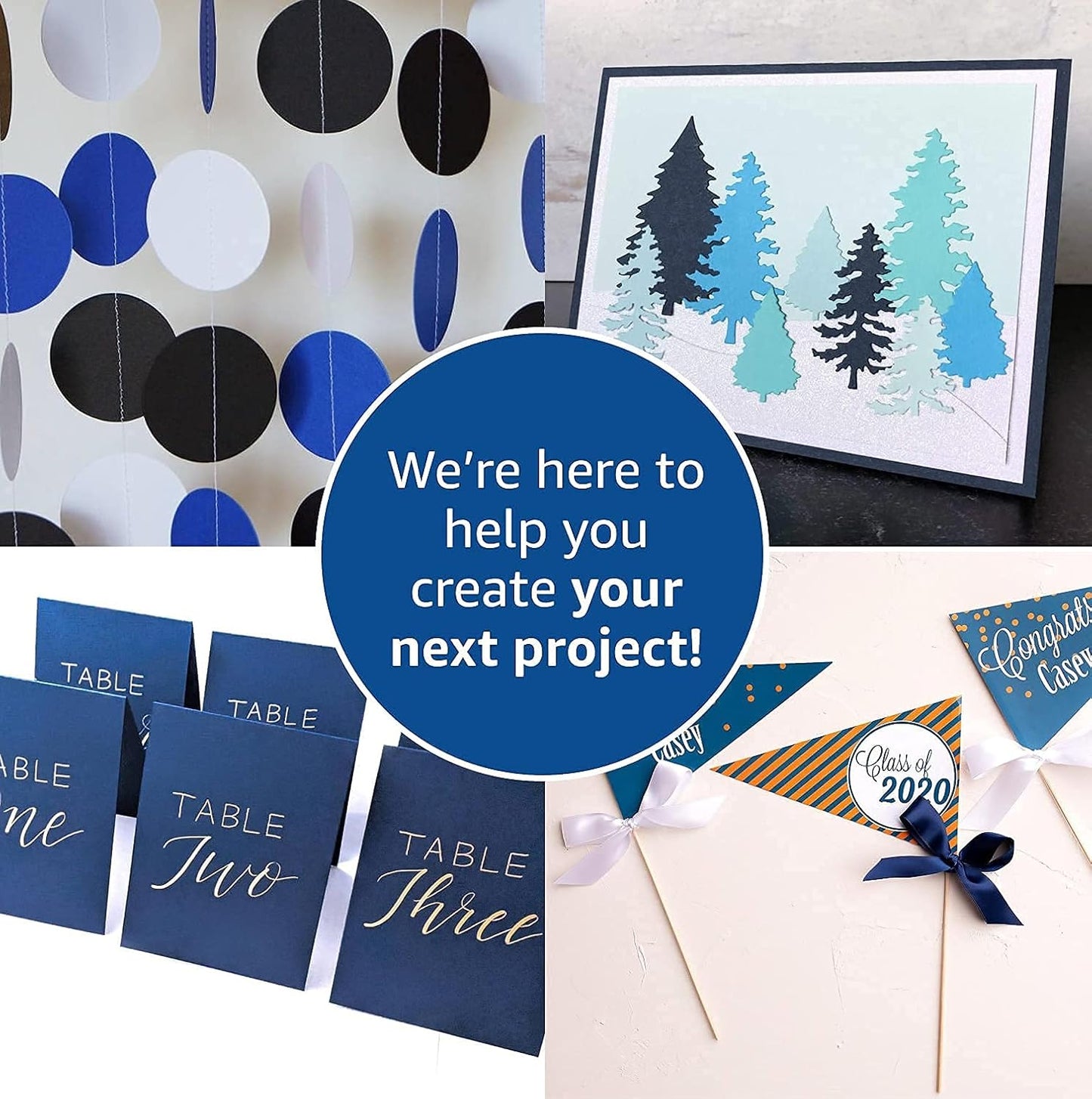 Blue Navy Colored Cardstock Thick Paper 50 Sheets, 8.5" x 11" Heavyweight 92lb Cover Card Stock for Crafts and DIY Cards Making