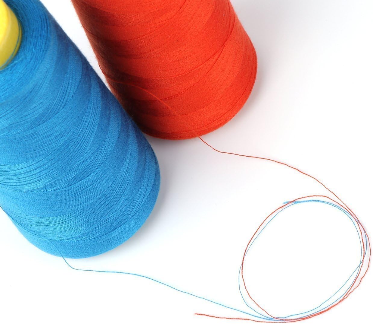 AK TRADING CO. 4-Pack Dark Peach All Purpose Sewing Thread Cones (6000 Yards Each) of High Tensile Polyester Thread Spools for Sewing, Quilting, Serger Machines, Overlock, Merrow & Hand Embroidery