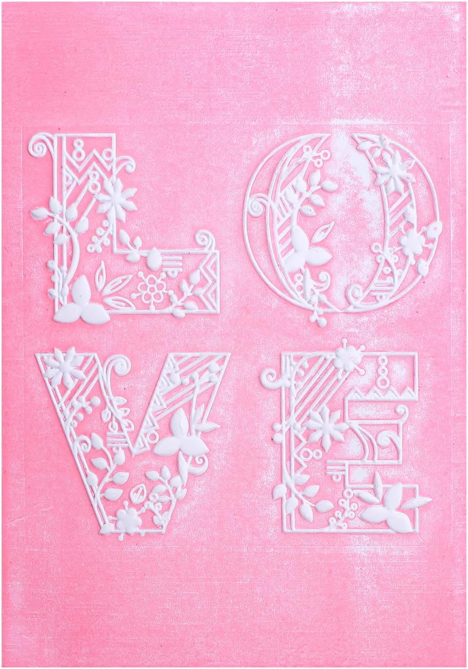 BAOFALI 3D Embossing Folder for Card Making,Love Plastic Texture Fades Embossing Folder Template for Scrapbooking Cardstock Album DIY Decoration Paper Crafting 6.3x4.5inch