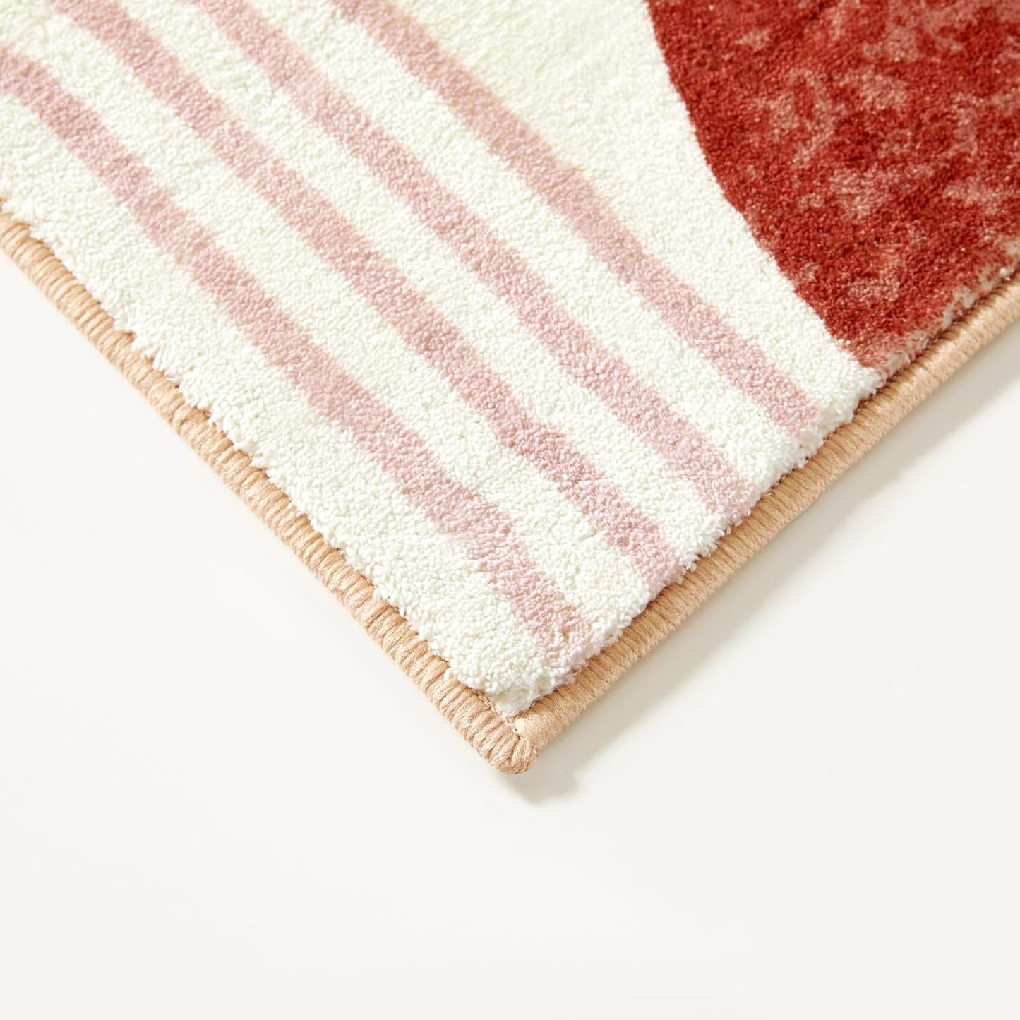 RoomTalks Mid Century Modern Washable Rug, Boho Cute Aesthetic 9x12 Area Rugs Large Carpet for Bedroom Dining Living Room Entryway Office, Contemporary Abstract Leaves Thin Pile Accent Indoor Rug