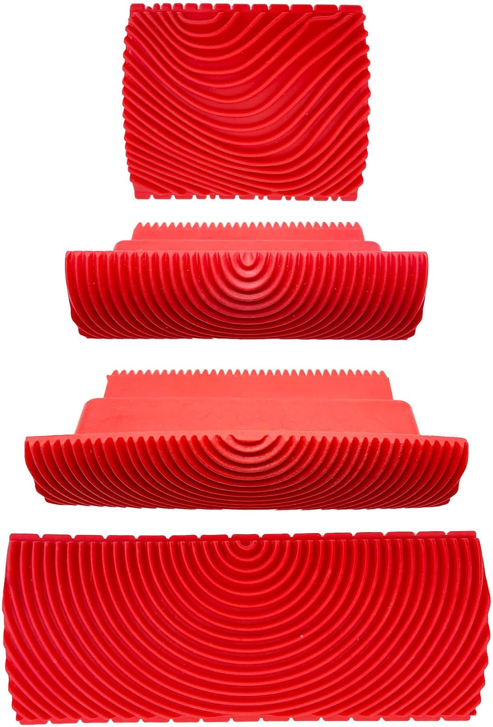 Wood Graining Tool, 4 PCS Wood Grain Tool Set, Rubber Empaistic Wood Texture Painting Tool for DIY Wall Room Art Paint Decoration