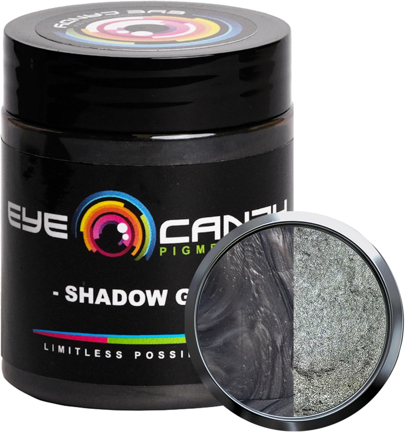 Eye Candy Pigments Premium Grey Mica Powder - Shadow Grey (25gr) - for Epoxy, Resin, Soap, Paint, Woodworking, Acrylic Pouring, Bath Bombs, Fishing Lures - DIY Arts and Crafts Additive