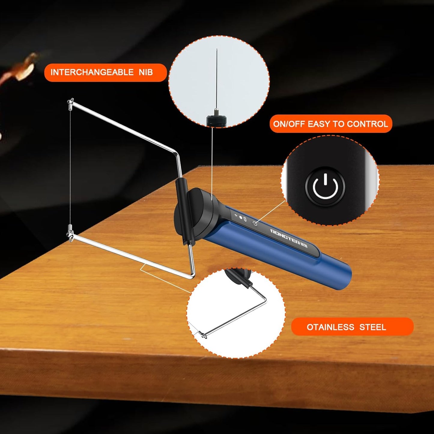 4 in 1 Hot Wire Electric Foam Cutter Kit, Styrofoam Cutting Tool 15W/ 6V with Case, Heated Foam Carving Knife Kit (Toolbox Blue)