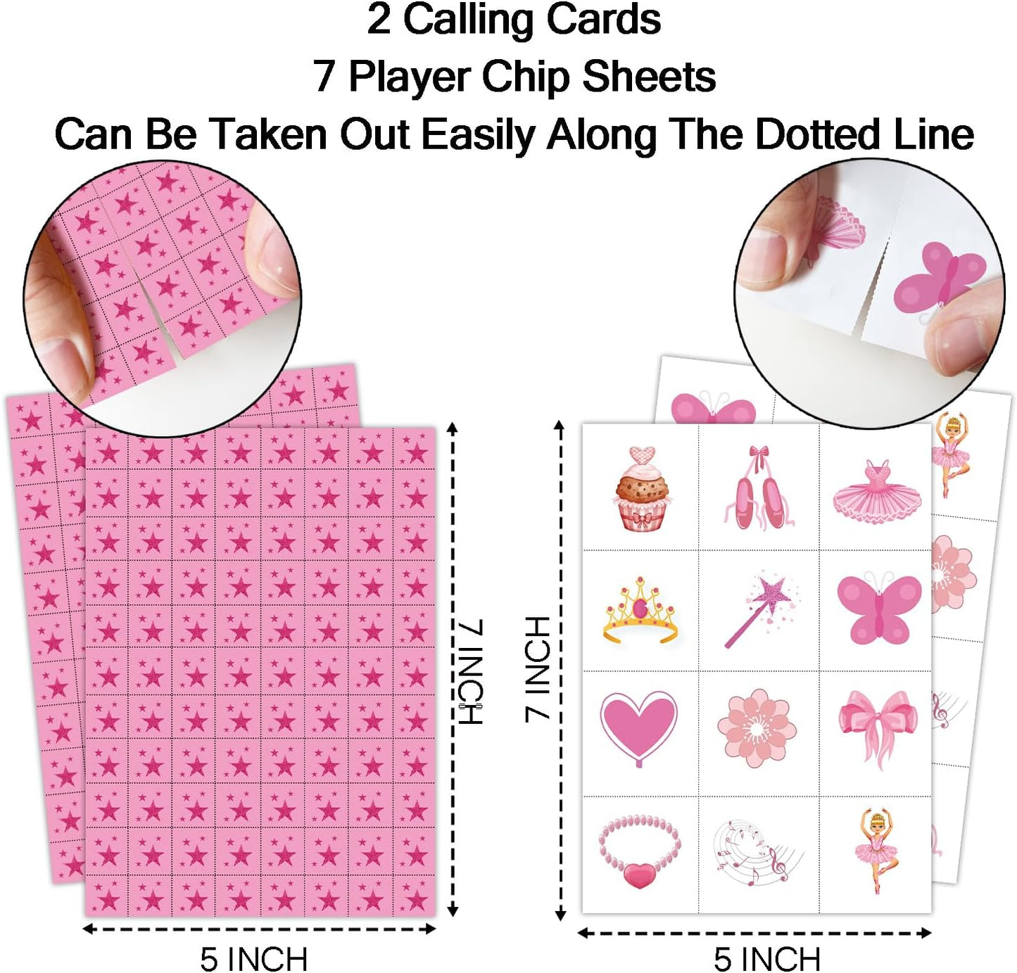 Ballerina Party Bingo Game Cards(24 Players), Ballet Dance Themed Bingo Card for Family Friend Adult, Large Group Holiday Party Activity Favor Decoration Supplies -003