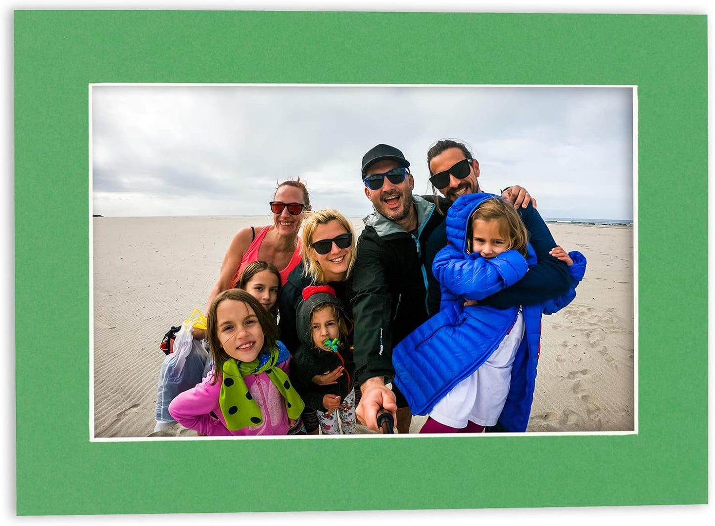 11x14 Mat for 8.5x11 Photo - Precut Bright Green Picture Matboard for Frames Measuring 11 x 14 Inches - Bevel Cut Matte to Display Art Measuring 8.5 x 11 Inches - Acid Free Pack of 100 MATS