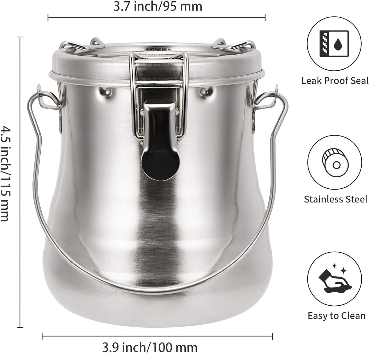 MyLifeUNIT Paint Brush Cleaner, Airtight Stainless Steel Brush Holder for Painting, 25 oz/Large