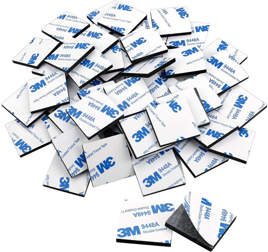 UPINS 120 Pack Double Sided Foam Tape Square Self-Adhesive Foam Tape Black Strong Tape Pads for DIY Art Crafts Supplies