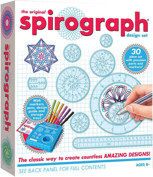 Spirograph Design Set Boxed - Arts and Crafts, Kids Toys, Art Supplies, Craft Supplies, Drawing Kit, Spiral Art, Reproduction of Classic Gear Design Kit, Pens, Design Sheet Included, Ages 8+