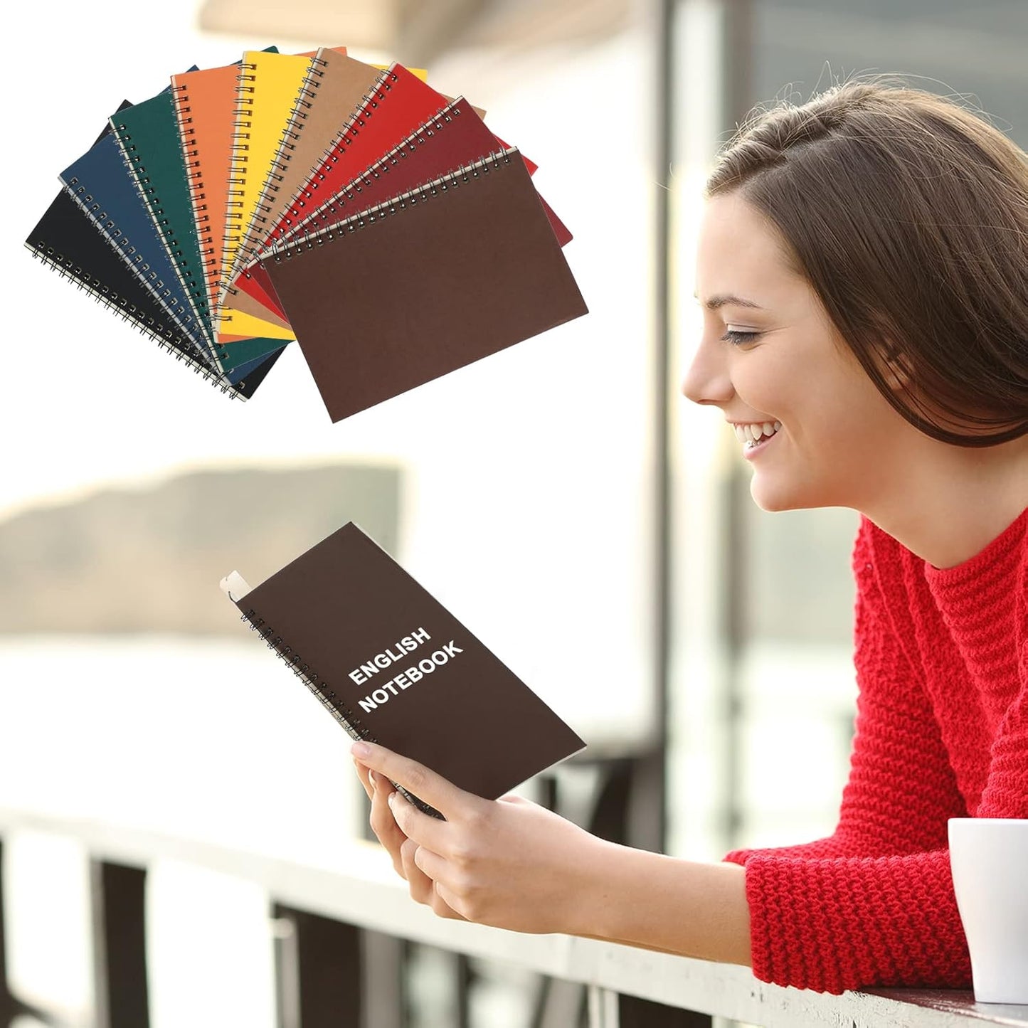 Yahenda 36 Pcs Spiral Notebook Bulk A5 Journal Lined 8.3'' x 5.5'' Writing Composition Paper Small Notepad Subject Notebook for Students Office Business Back to School Supplies (Multi Color)