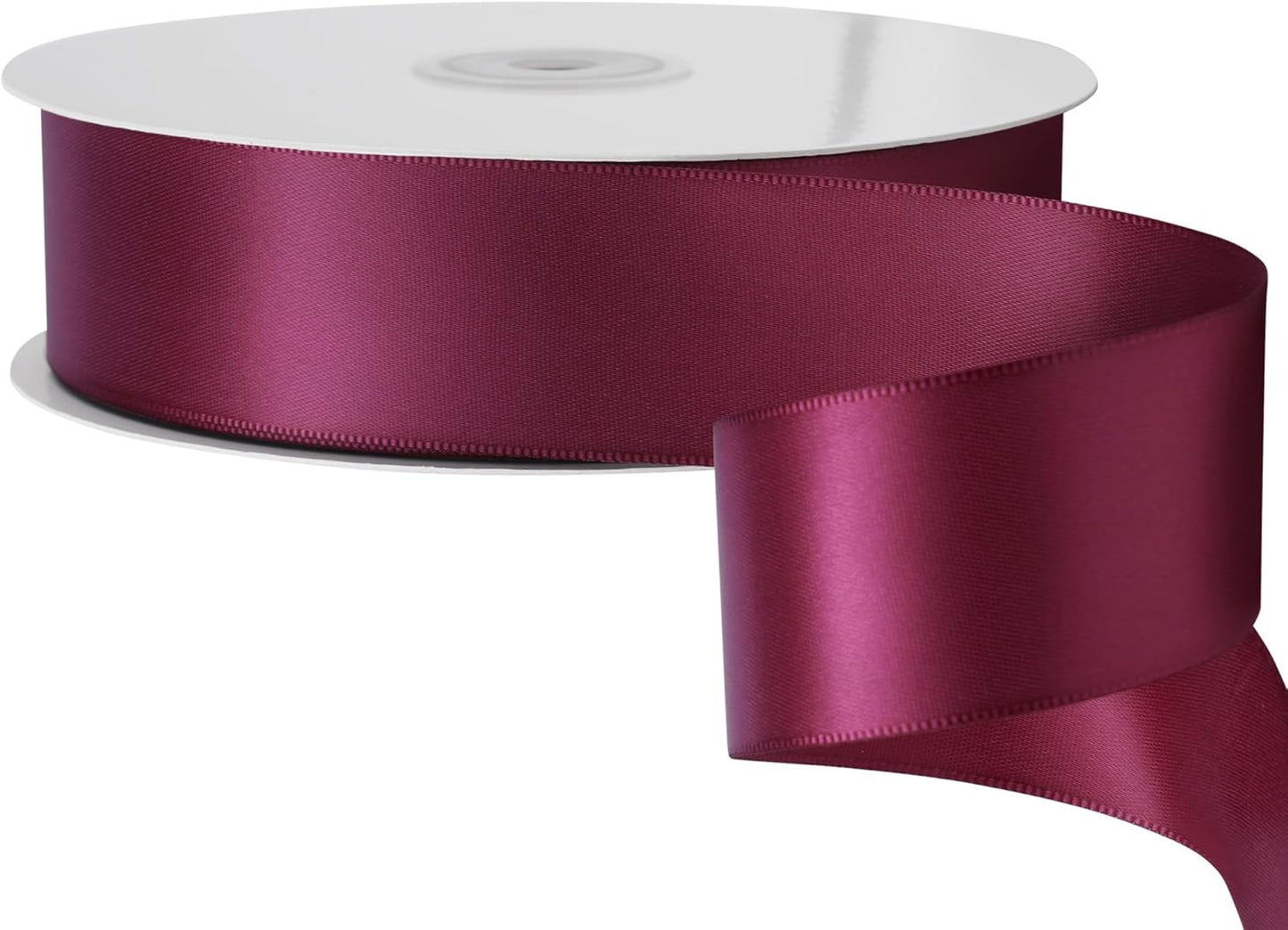 LIUYAXI Burgundy Stain Ribbon, 1-1/2" X Continuous 50 Yards, Double Faced Fabric Ribbon Perfect for Gift Wrapping Wedding Birthday Party Chair Sash Christmas Hair Floral Craft Sewing