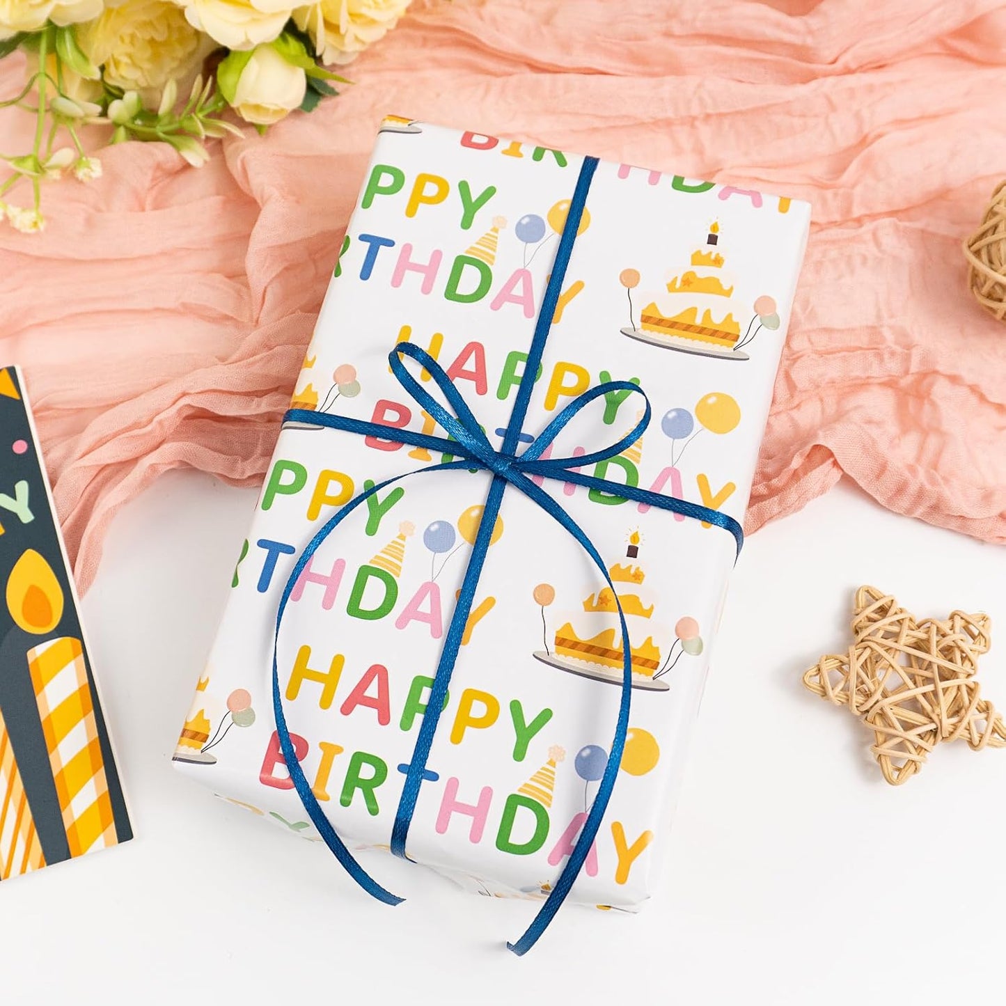 1/8" Width x 100 Yards Satin Ribbon, Thin Navy Blue Ribbon Perfect for DIY Craft, Bows, Gift Wrapping, Flower Bouquet, Valentine's Day, Christmas and Party Decoration