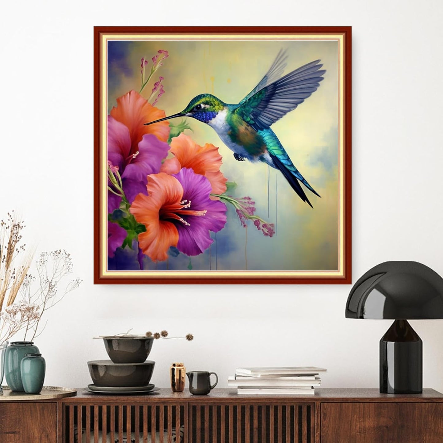 Dimxvean Cross Stitch Kits for Adults - Hummingbirds 18x18 inch