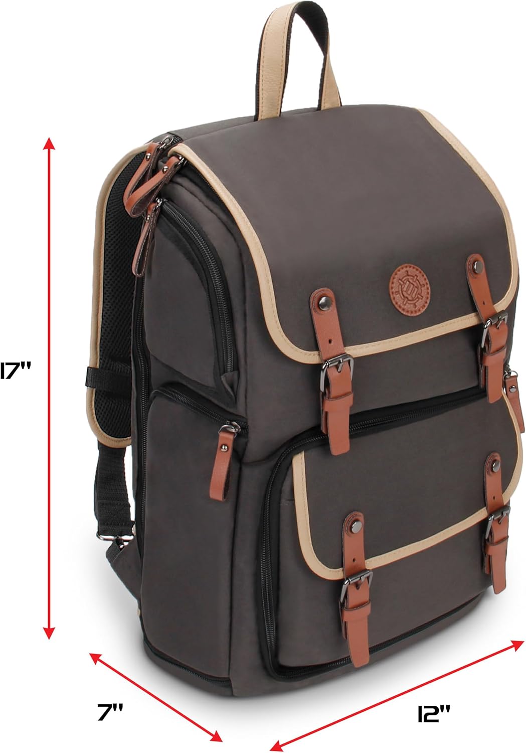 ENHANCE Designer Edition TCG Backpack - MTG Deck Bag Card Binder Space, TCG Deck Box Storage, MTG Playmat Holder - Card Storage Compatible with Magic the Gathering, Pokemon, Lorcana (Canvas Grey)