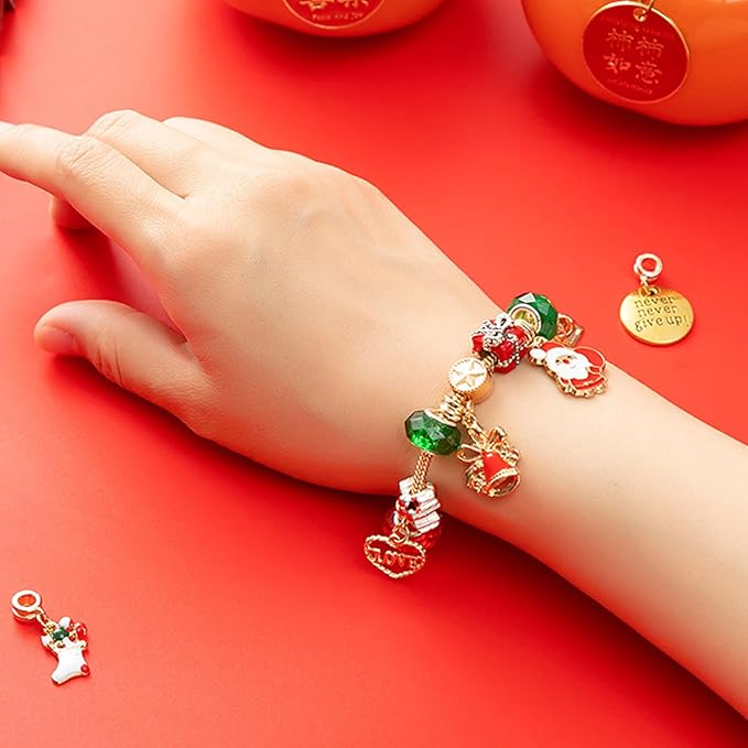 Advent Calendar, Jewelry Advent Calendar, DIY Bracelet Accessory 2025, 24 Days Making Jewelry Kit for Adults Women Kids Xmas Holiday
