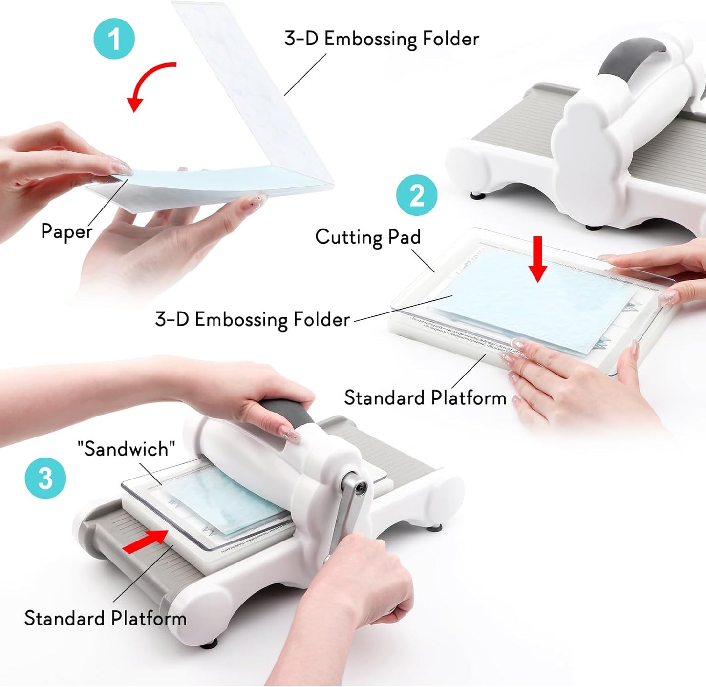 BAOFALI 3D Embossing Folder for Card Making,Book Shape Plastic Texture Fades Embossing Folder Template for Scrapbooking Cardstock Album DIY Decoration Paper Crafting 6.3x4.5inch