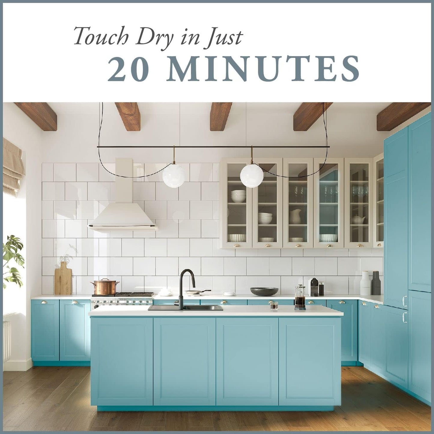 AMY HOWARD AT HOME Chalk-Based One Step Paint for Furniture, Cabinetry, Decor, Finish, and More | No Stripping, Sanding, or Priming | Light Base | 32 Ounce | Harbor Lights