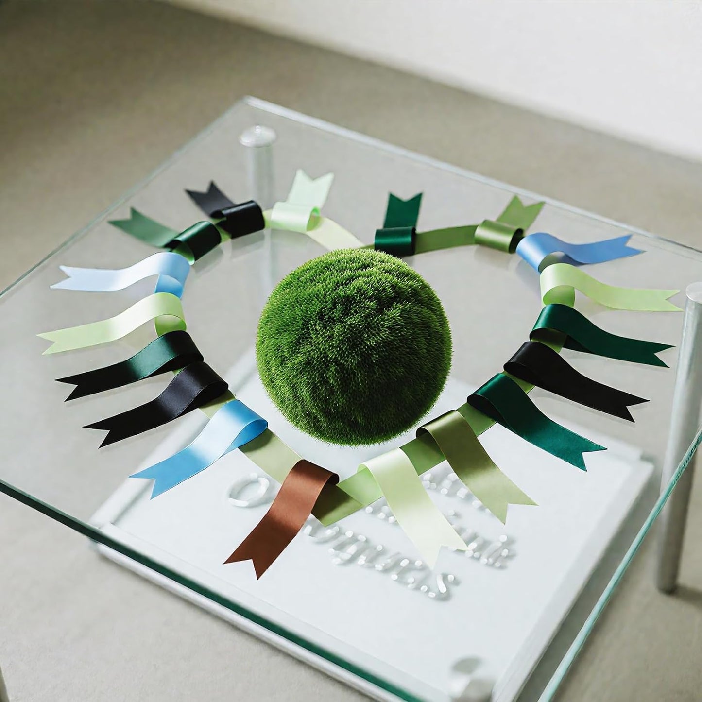 5/8 Inch Assorted Satin Ribbon Set, 50 Yards Double Faced Pack, Into The Forest 10 Colored Green Ribbon Bulk for Gift Wrapping, Crafts, Flower Bouquet, Eco Environment, Earthy Day, Forest Wedding