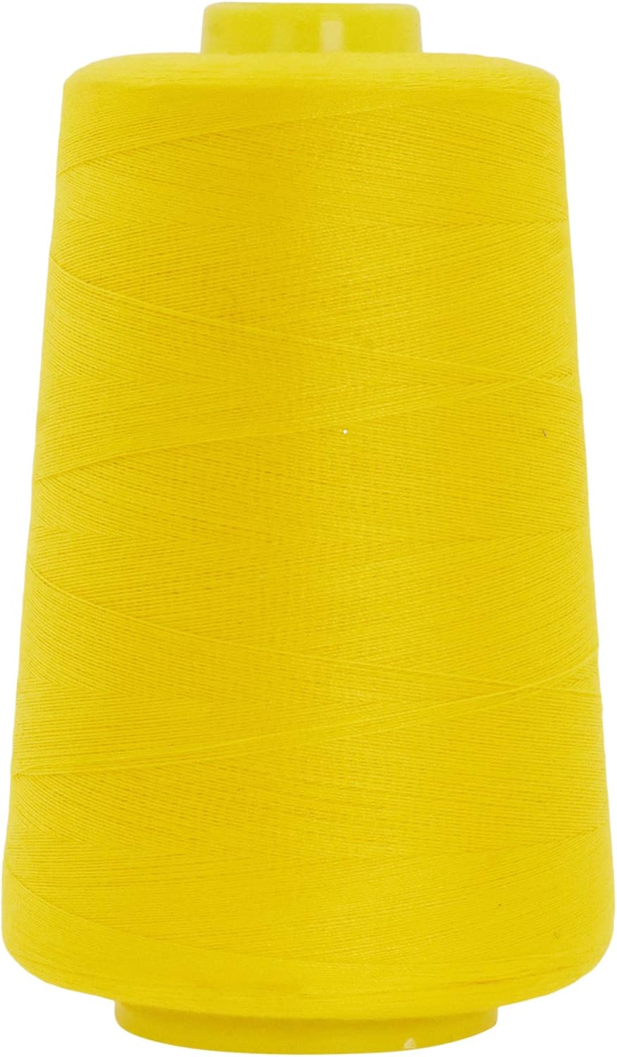 Mandala Crafts 4 Pack of Serger Threads Cones Spools - 40S/2 24000 Yards Polyester Yellow Threads for Sergers Machine and Overlock Quilting Sewing Machine