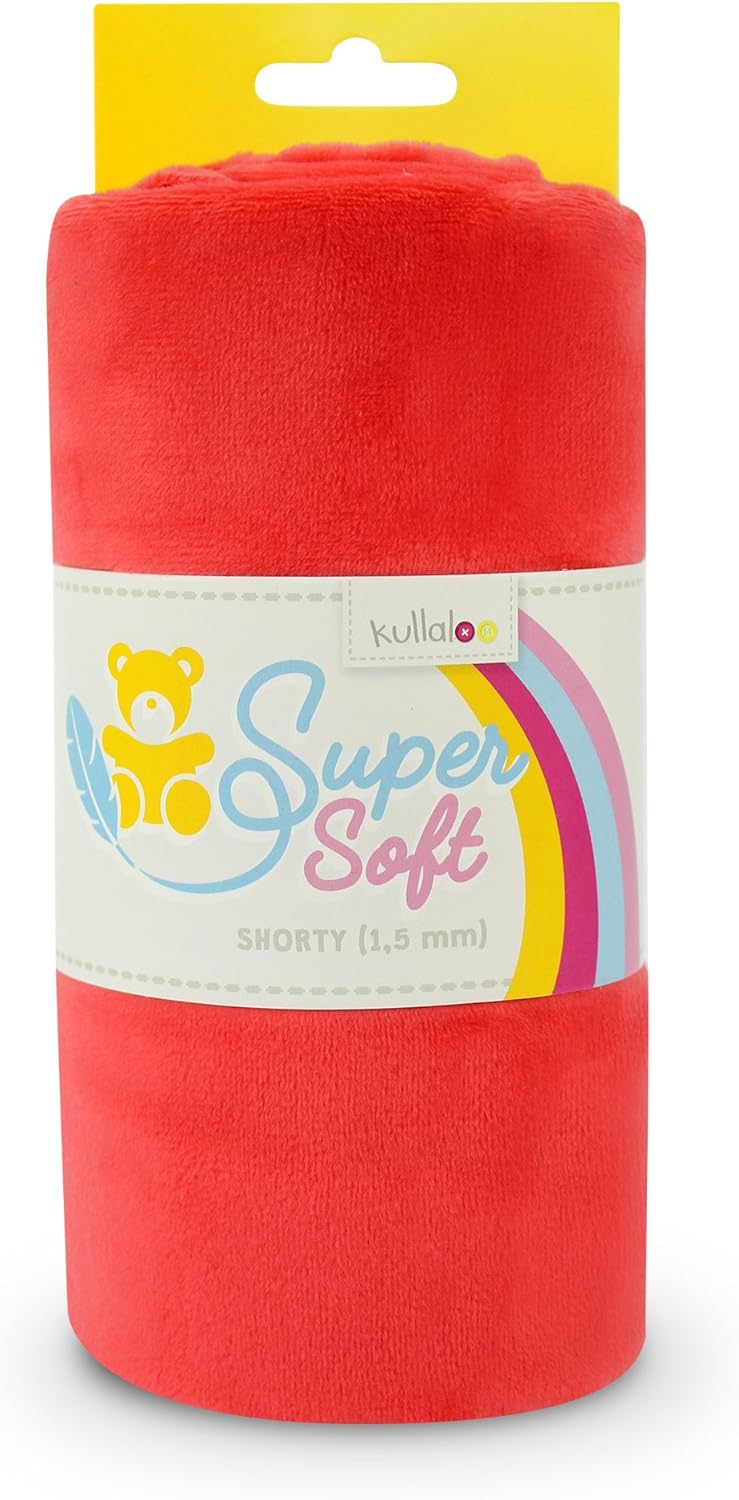 kullaloo Plush Fabric | Solid Cherry Red Minky Fabric for Sewing | Super Soft Cuddle Material | 39.5x29.5 | Plushies, Baby Blankets, Pillows, Dog Beds, Cat Beds, Beanies, Baby Accessories, Apparel