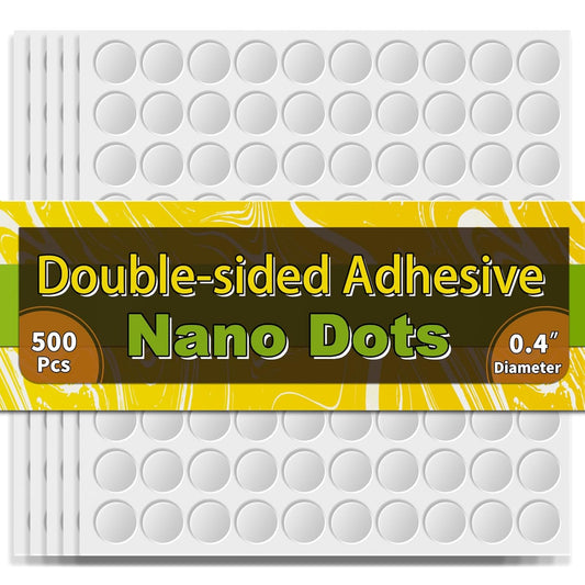 Piteno® 500Pcs Double Sided Adhesive Dots, 0.4" Clear Removable Adhesive Mounting Putty, Waterproof No Trace Dots Adhesive Putty for Poster Picture Festival Decoration Museum (10mm)