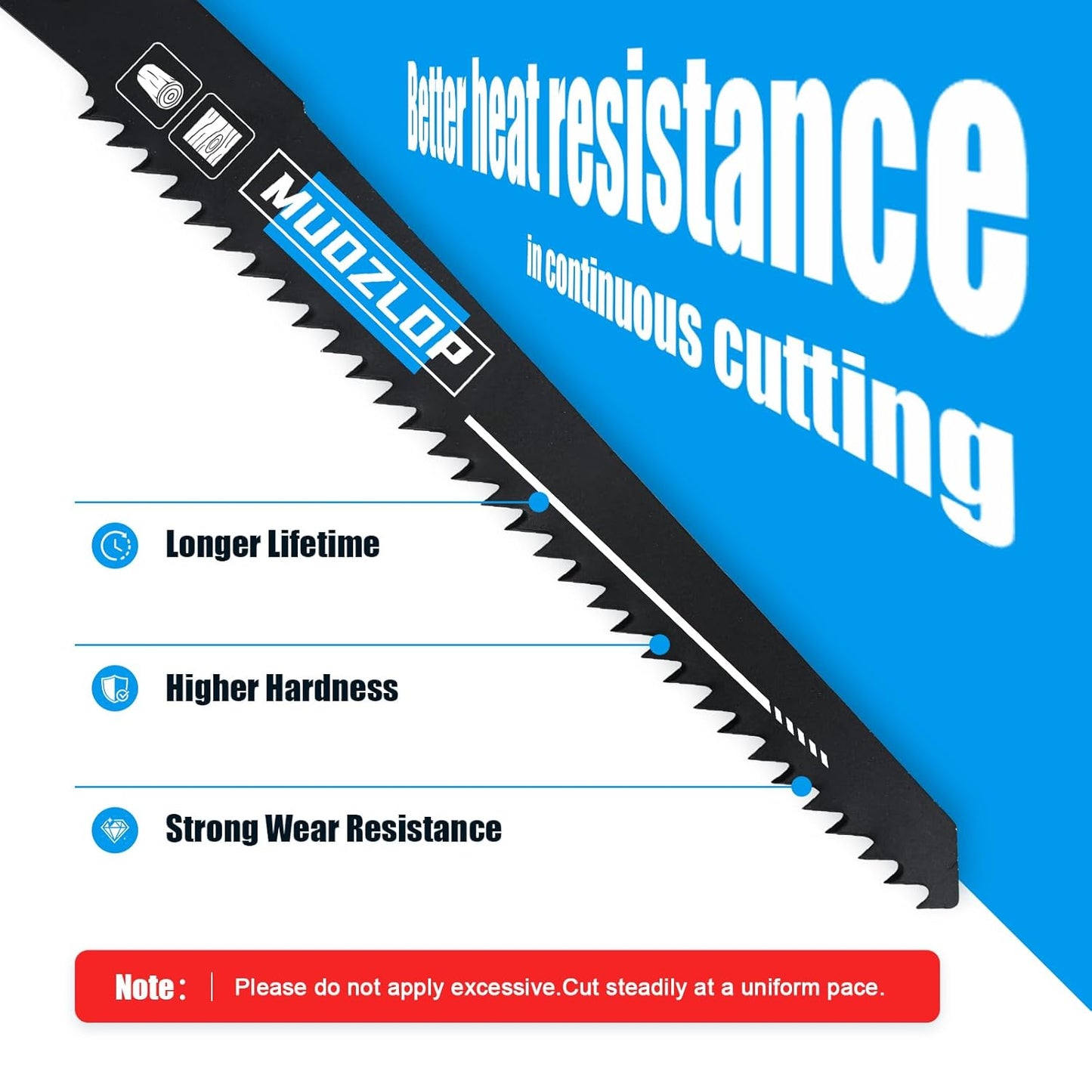 10 Pack 9 inch Reciprocating Saw Blades Set,6 TPI High Carbon Saw Blades, Woodcutting Saw Blades with Organizer Case (10, 6TPI/225mm)