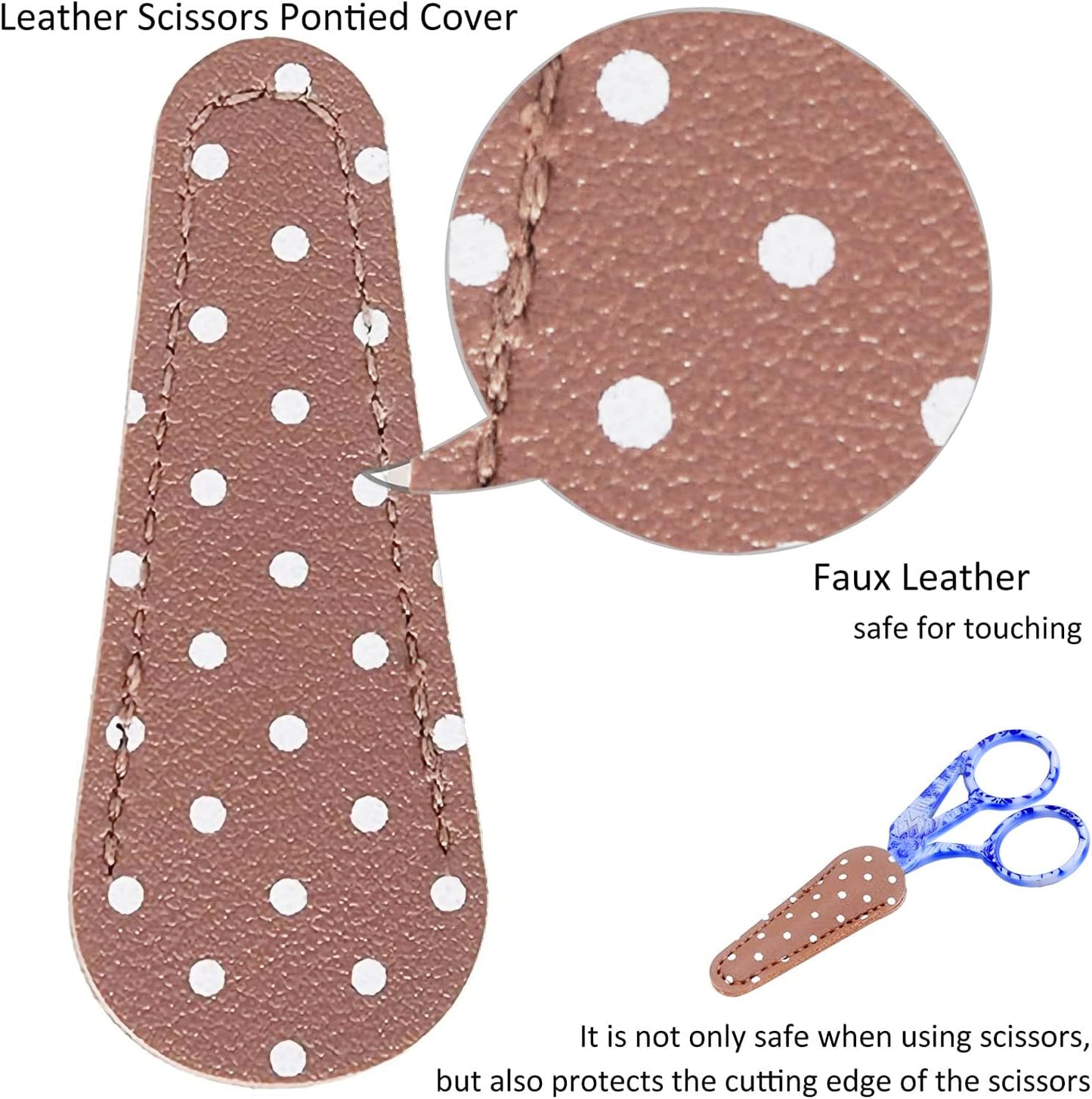 BIHRTC 4.5inch Crochet Scissors with Case Thread Embroidery Scissors Stainless Steel Sharp for Household Handicraft Needlework Threading DIY Art Handcraft Tool