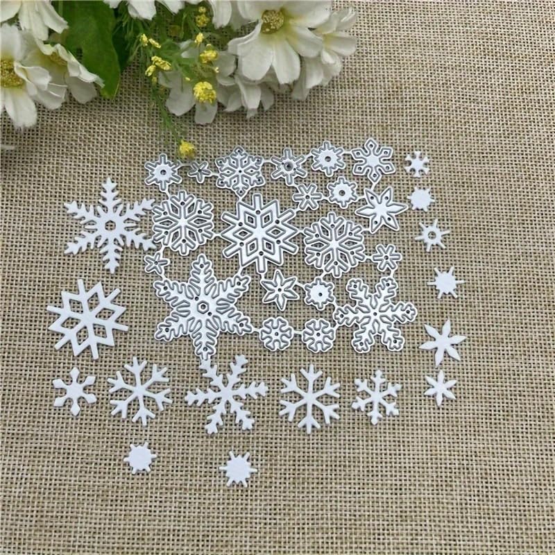 Lapoo Festivals Metal Cutting Die for Scrapbooking - Durable, Cut Stencils for DIY Scrapbook Photo Album Decorative Paper Card, Card Making Supplies, Embossing (Christmas Snowflake 3.5 x 3 in)