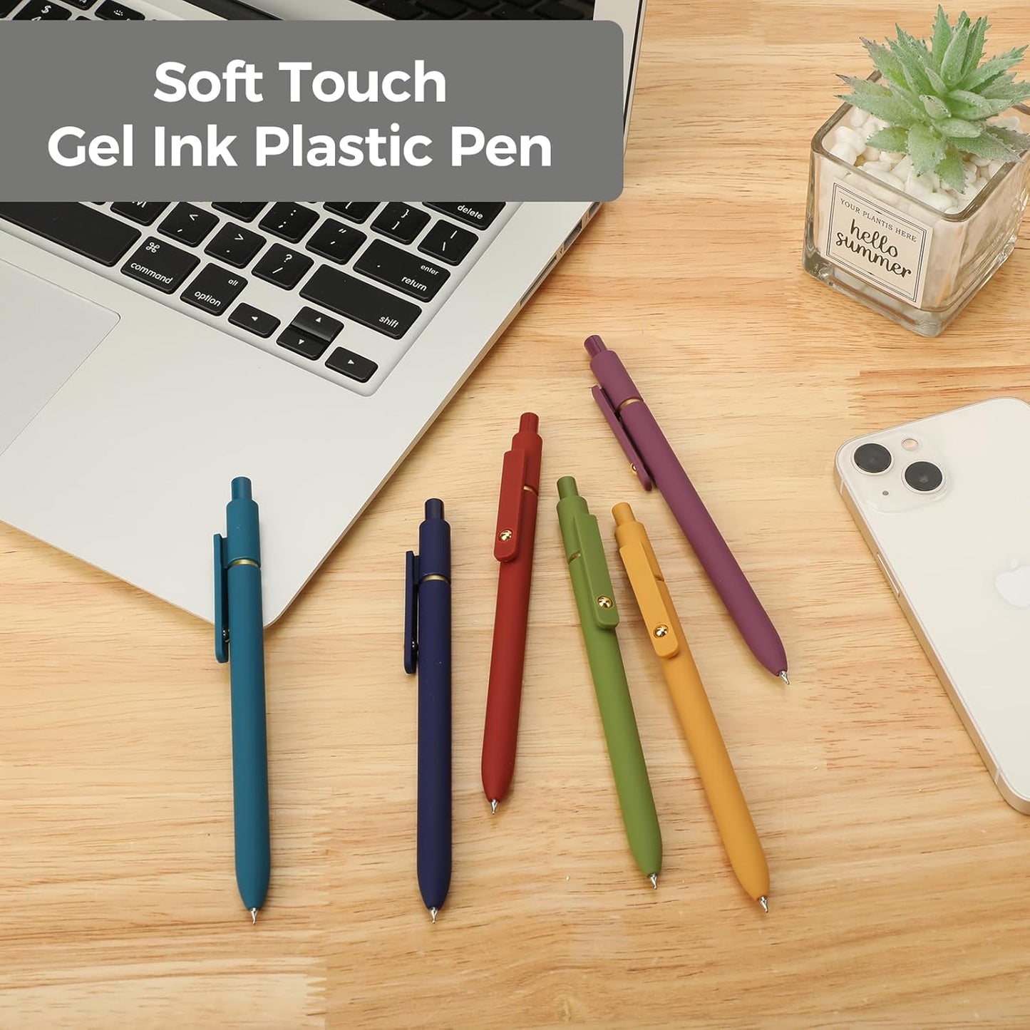 Ddaowanx Gel Pens, 12 Pcs 0.5mm Quick Dry Black Ink Pens Fine Point Smooth Writing Pens, Cute Office School Supplies Gifts for Women (12 Pcs Vintage-Black Ink)