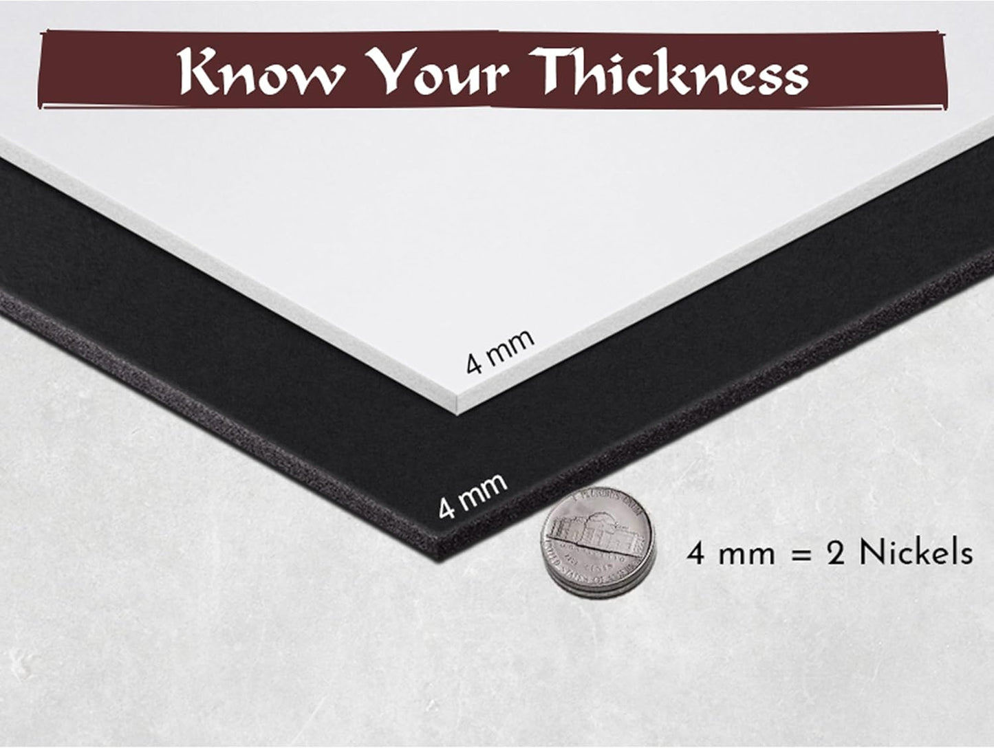 Shape Retention EVA Cosplay Foam 4mm (1mm-10mm) 14x39 inch White or Black High Density EVA Foam Sheets. Premium 85 kg/m3 Heat Shape Material for DIY Convention or Halloween Costumes by The Foamory