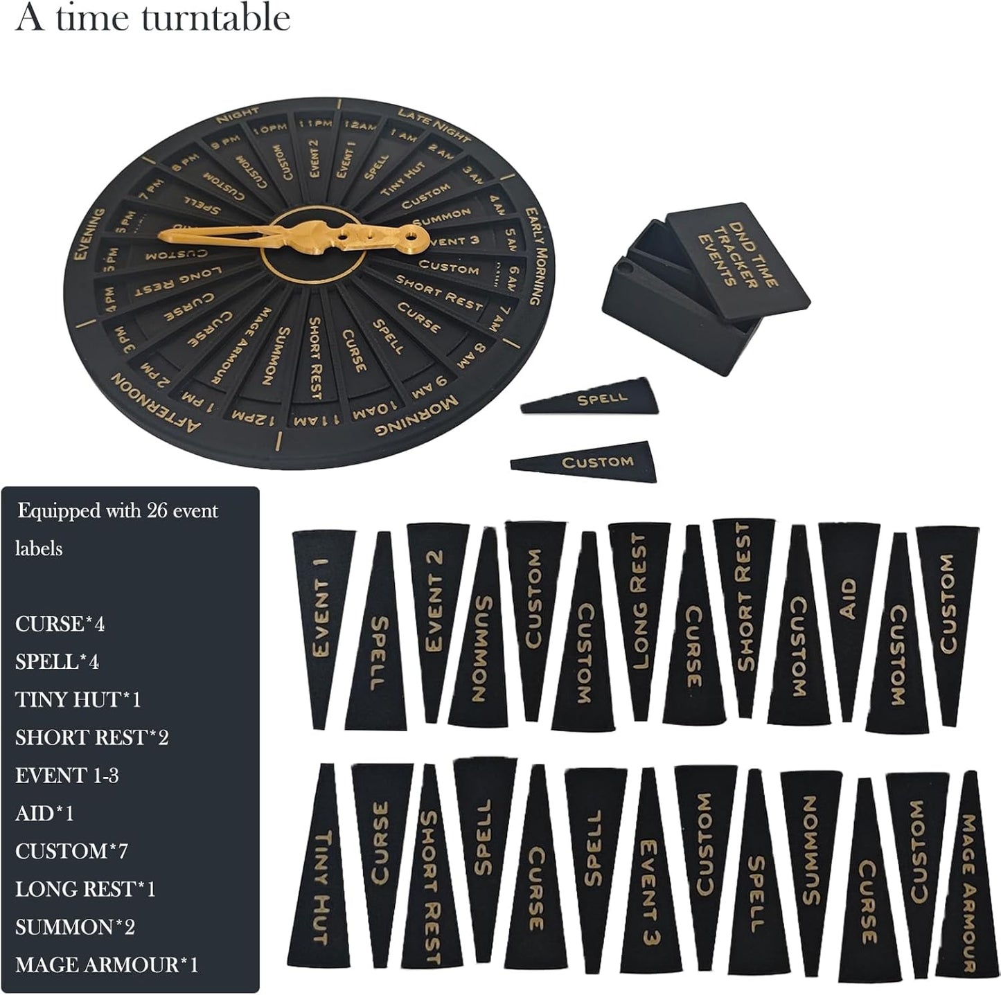 DND Initiative Tracker,DNDs Status and Time Tracking Clock, A Convenient Way to Track The Time and Status Effects of DND 24 Hours A Day.
