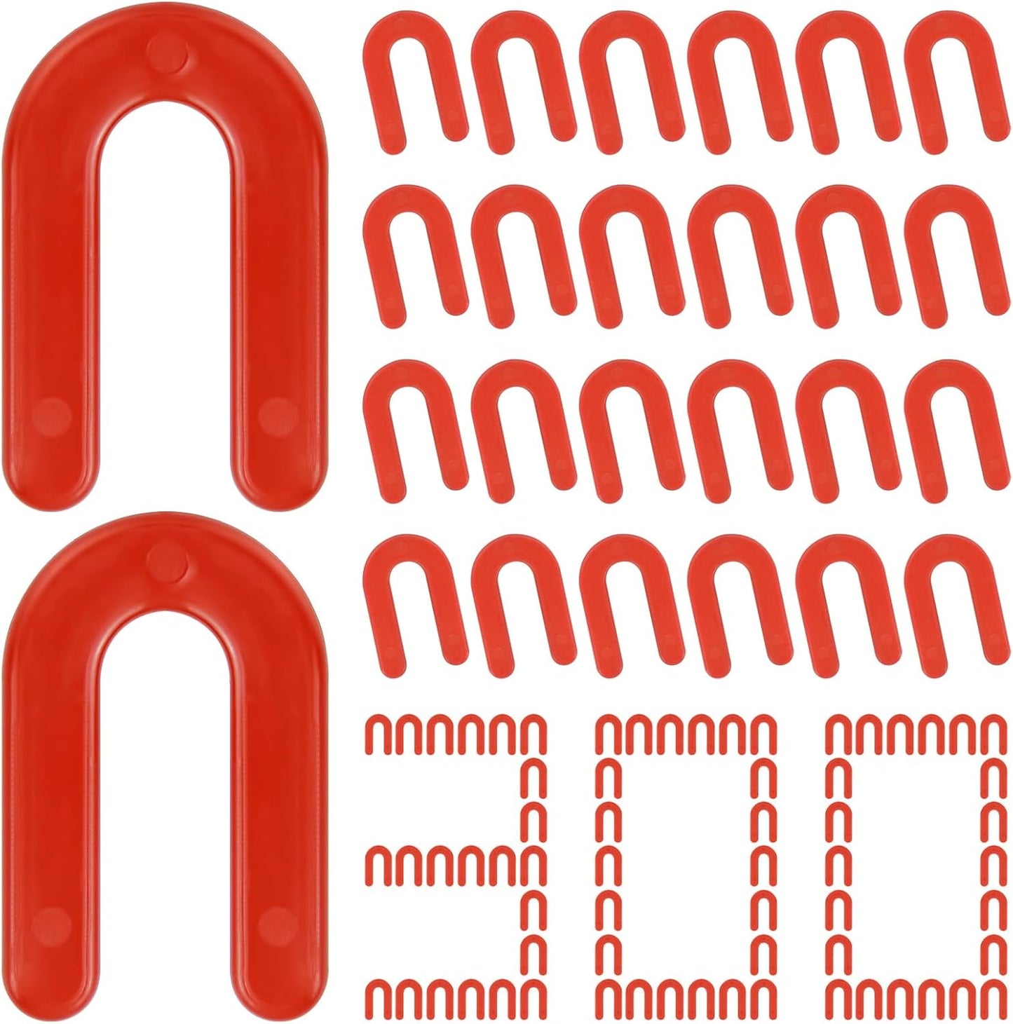 DGSL Tile Leveling System Tile Spacers 1/8 Inch, 300 pieces Horseshoe Shim U Shape Plastic Tile Leveling Clips for Various Types of Tile Leveling