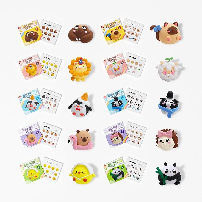 Air Dry Clay for Kids - Modeling Clay Kits, Ultra Light & Soft, Safe & Non-Toxic, 10 Boxes DIY Model Magic Clay 60 Colors with Sculpting Tools und Tutorials, Creative Art Crafts Toys Gifts Boys Girls