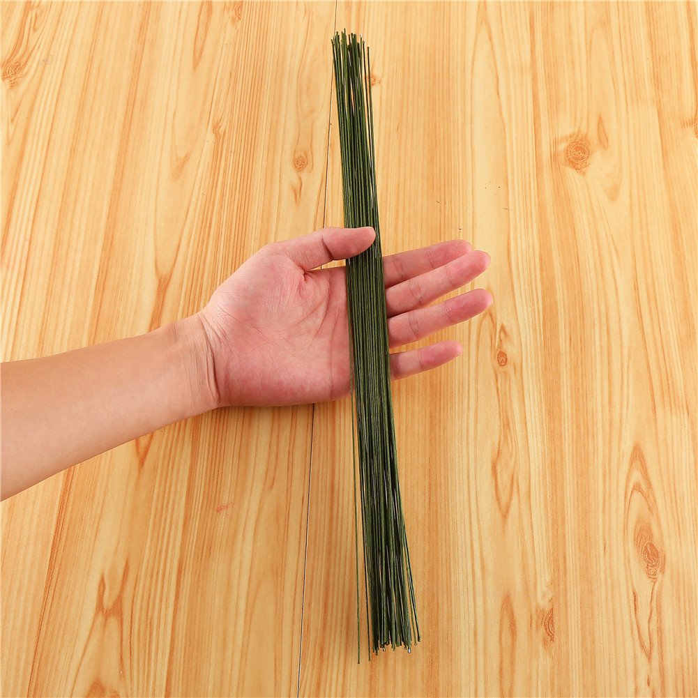 Decora 20 Gauge Dark Green Floral Wire 16 inch,50/Package