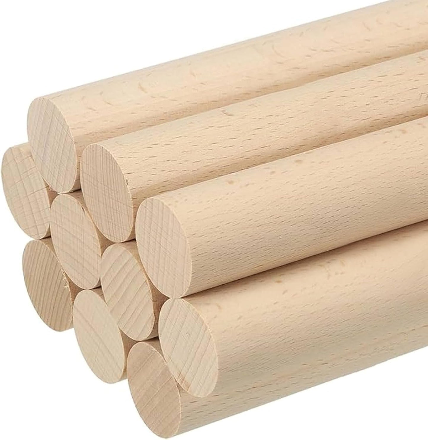 ALBO 1" x 12" Wooden Dowel Rods Set - 25 Pack Birch Natural Furniture Craft Sticks Shelf Supports Woodworking Pegs Hardwood Sanded Smooth Perfect Crafts DIY Projects Bulk Professional Pack