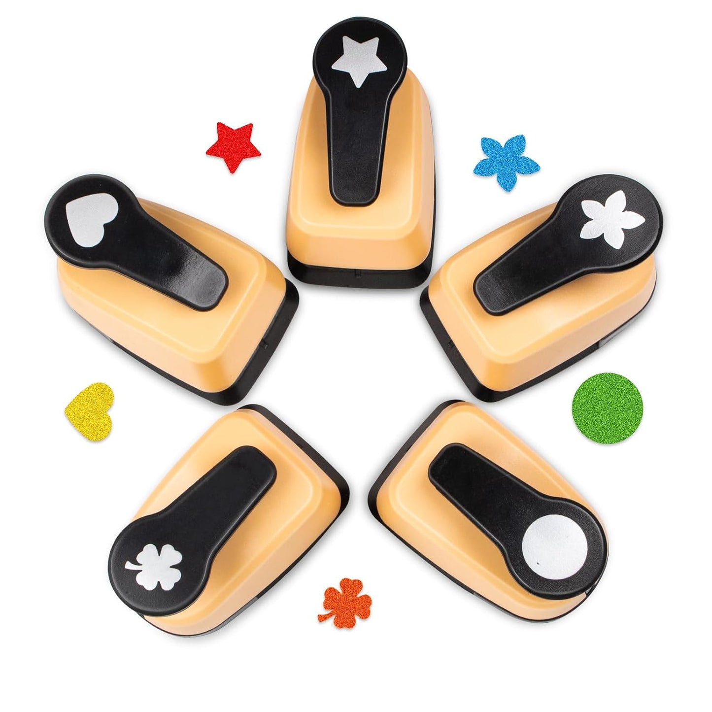 Craft Holes Punch, Paper Punchers Scrapbook Punches, 5PCS Hole Punch Shapes Hole Puncher for Crafts Papers, Cutters for Paper Crafts DIY Handmade Crafting Scrapbook Tools Cards Arts Fun Projects
