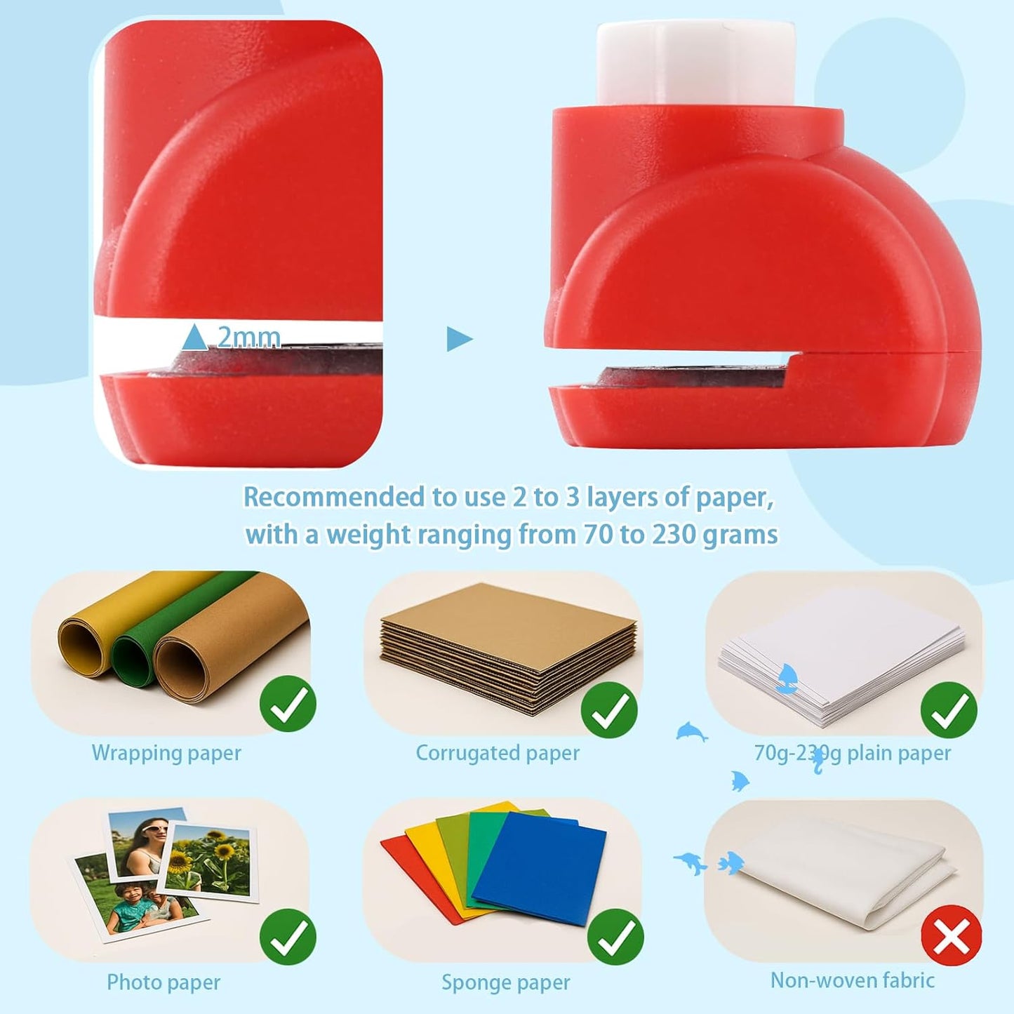 LOVEINUSA 10-Piece Sea Animal Shaped Craft Punch Set for DIY Crafting, Scrapbooking, Journaling, Greeting Cards, Photo Albums, Envelope Punch Board and Festival DIY Paper Projects