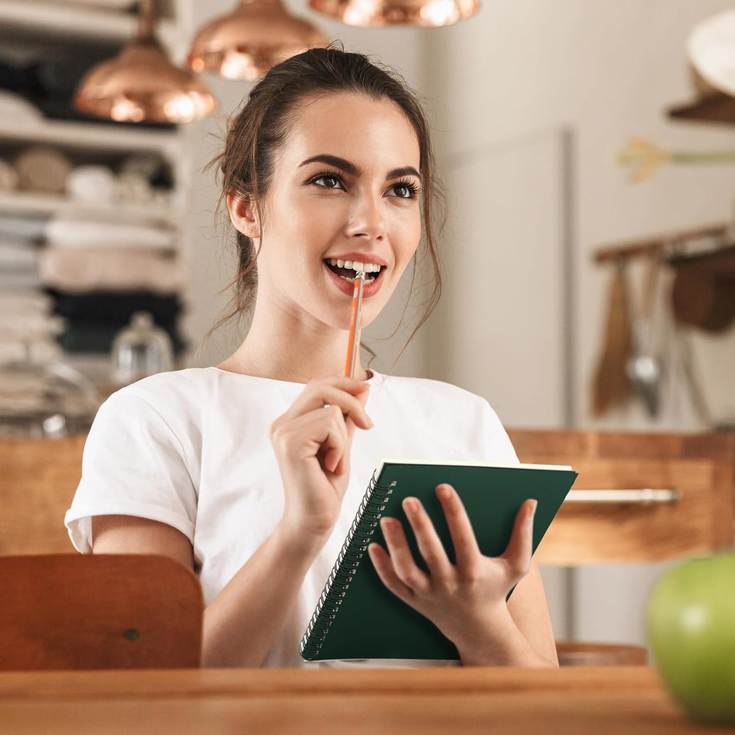 Yahenda 36 Pcs Spiral Notebook Bulk A5 Journal Lined 8.3'' x 5.5'' Writing Composition Paper Small Notepad Subject Notebook for Students Office Business Back to School Supplies (Deep Green)