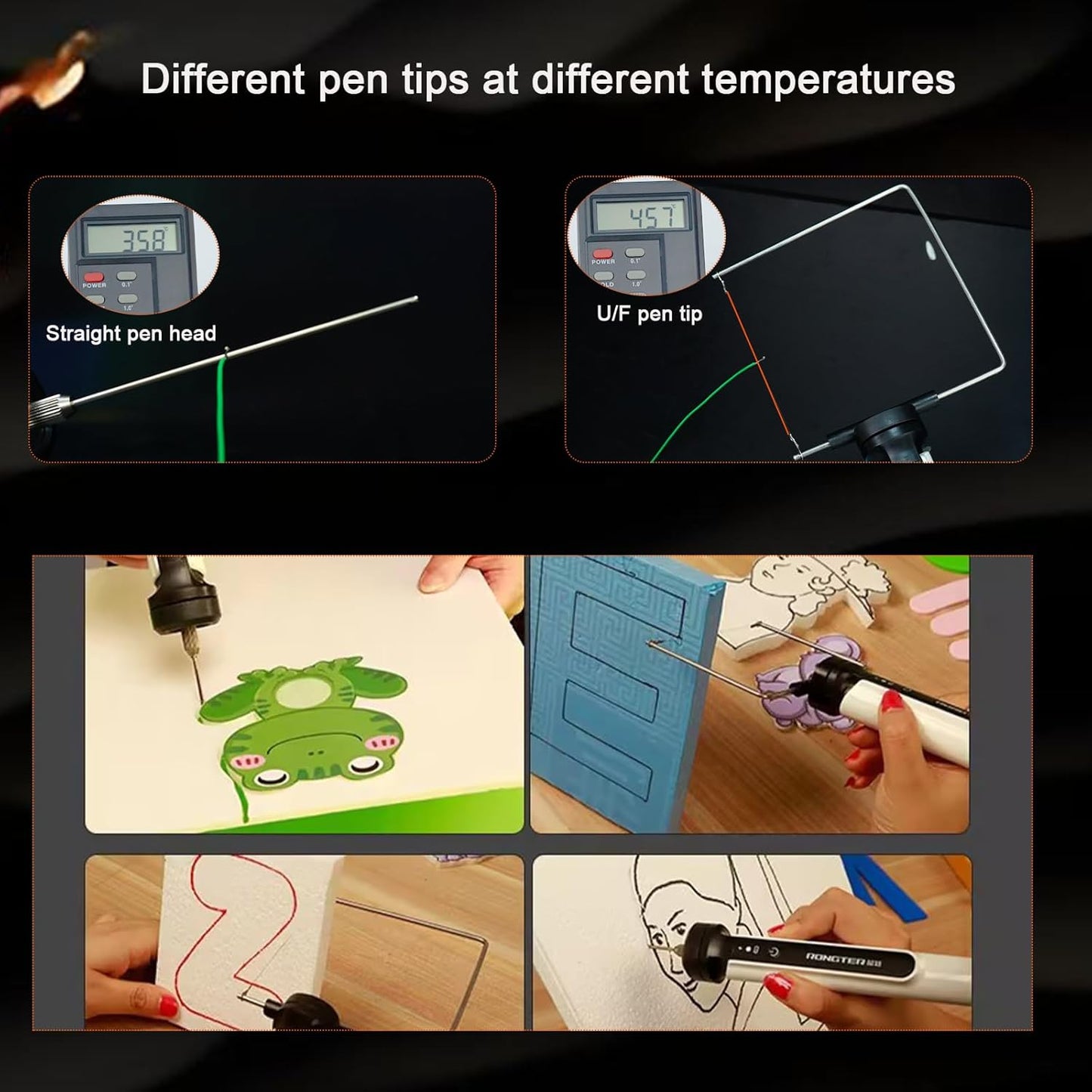 3 in 1 Hot Wire Foam Cutter Kit, White Foam Cutter Electric Foam Cutting Tool, Heated Foam Carving Knife Kit