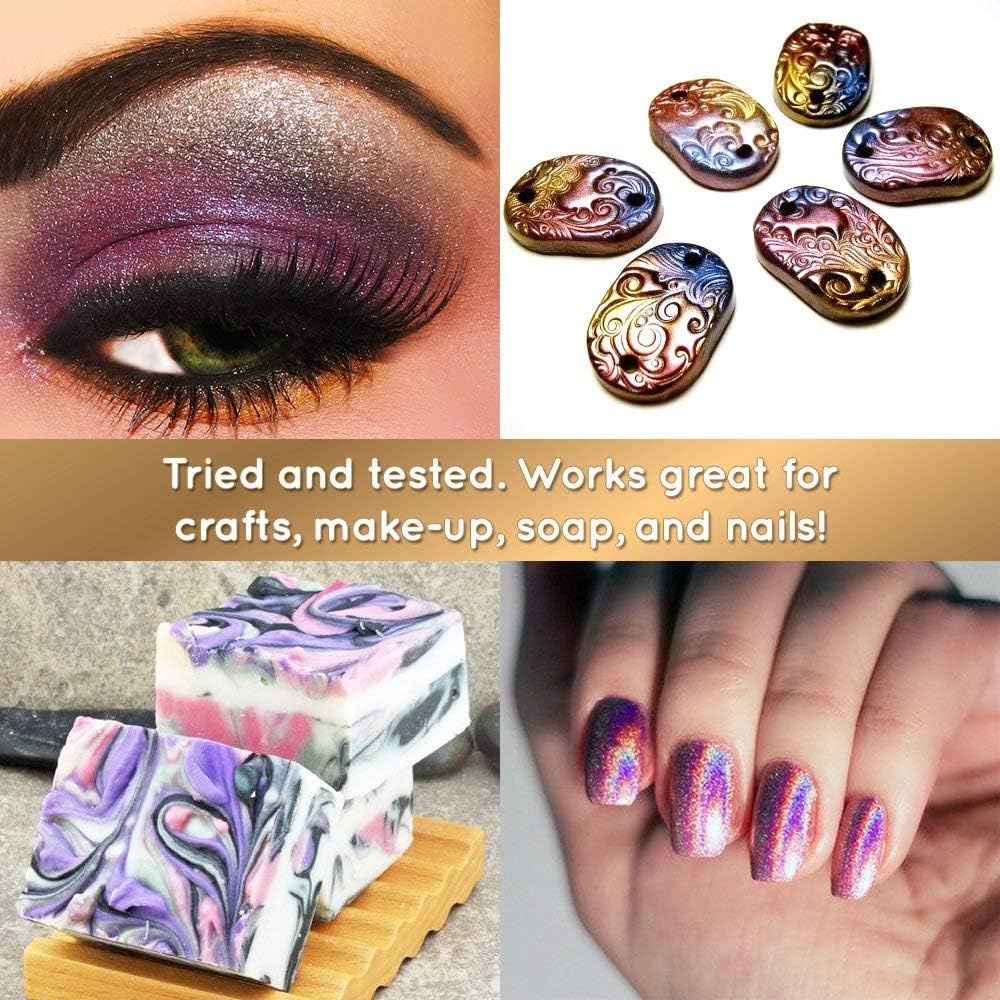 Green Mica Powder for Epoxy Resin 1.7 oz /50g Powdered Pigment for Soap Colorant Bath Bomb Dye, Cosmetic Grade for Lip Gloss, Acrylic Nails Polish, Craft Projects