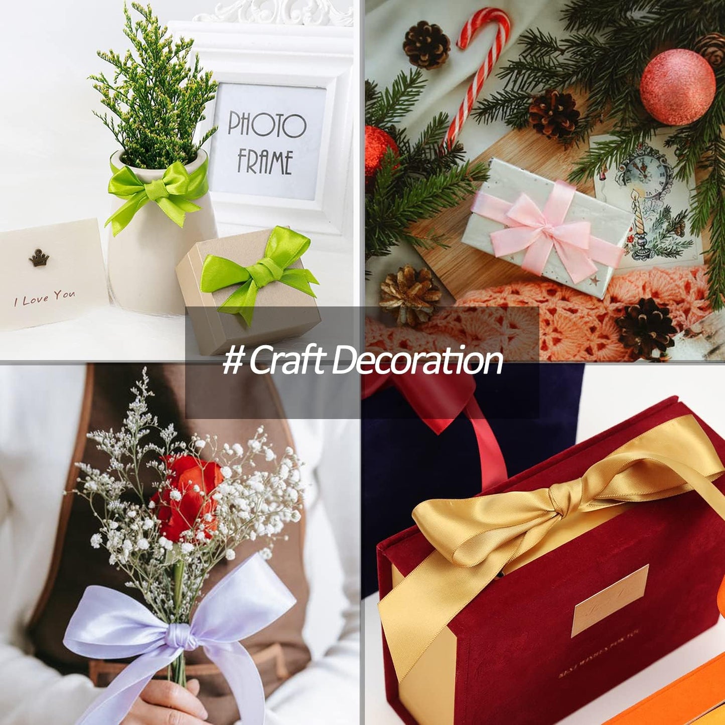 5/8" Wide x 100 Yards Single Face Polyester Satin Ribbon, Satin Ribbon for Crafts, Gift, Hair Bows, Wedding Party Decoration, Bow Making & Other Projects (Champagne Gold)