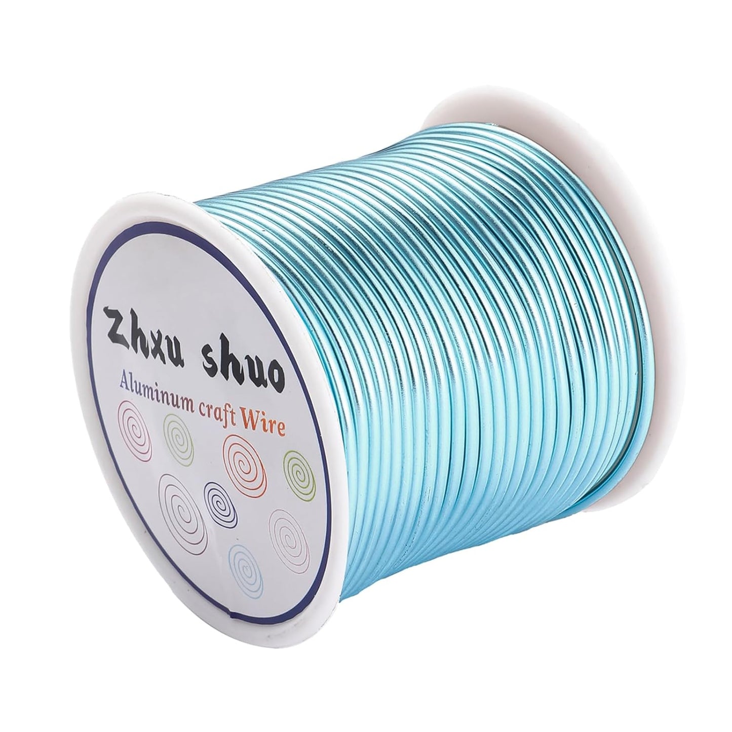 12 Gauge(2mm) Aluminum Wire 35 Yards Anodized Metal Wire for Bonsai Armature Crafting Sculpting Jewelry Craft Making Beading Floral (Ice Blue, 12 Gauge)